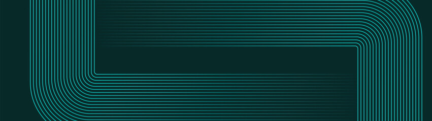 Web banner abstract green lines digital geometric elements modern shiny vector background dark green stripes curve luxury For business EPS 10