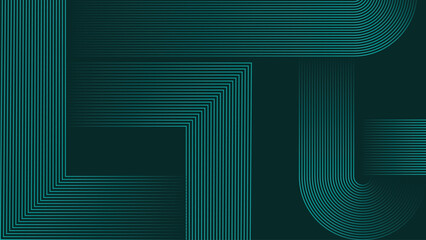 abstract green lines digital geometric elements modern shiny vector background dark green stripes curve luxury for business EPS 10