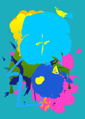 Fototapeta premium Graffiti abstract modern street art decoration, performed in urban painting style.