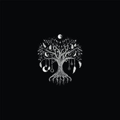 Tree of life design vector template illustration