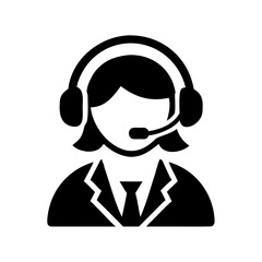 Illustration of a woman with headset and suit jacket