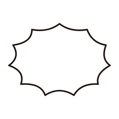 シンプルなギザギザの吹き出し