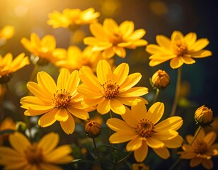 Vibrant yellow flowers in sunlight (1)