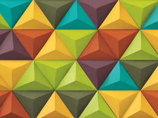 Colorful geometric triangles abstract seamless pattern
