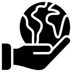 Obraz premium Corporate Social Responsibility glyph icon