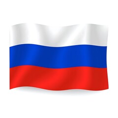 Fototapeta premium Waving Russian flag