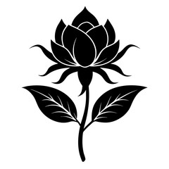 black and white flower vector