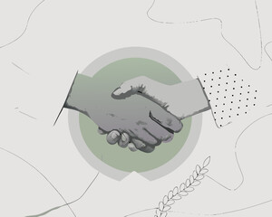 hand shake between two businessmen