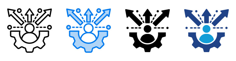 Obraz premium vision icon set multiple style collection