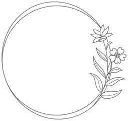 circular flower frame aesthetic