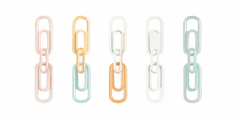 paper clips on white background