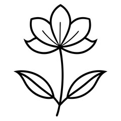 black silhouette of a flower