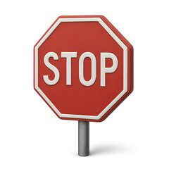 Stop Sign Red Octagon Traffic Signal