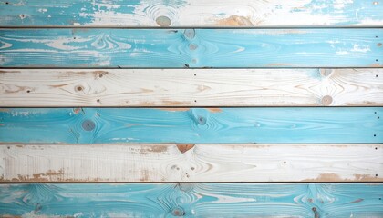 Paneles de madera pintados en tonos blanco y azul desgastado con estilo rústico vintage