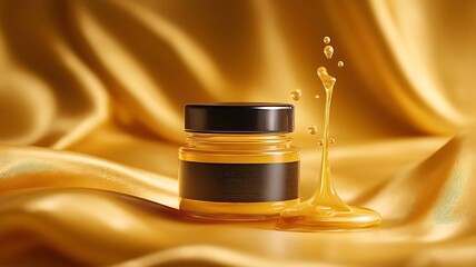 Luxurious Beauty Oil on Golden Silk