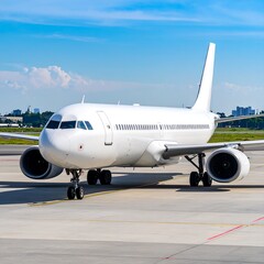 White airplane on tarmac (1)