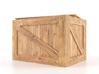 Open wooden box