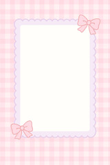 Vertical Pastel Frames with Bows for Sweet and Stylish Stationery