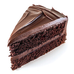 Decadent Slice of Chocolate Cake with Smooth Frosting