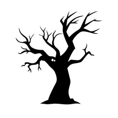 Halloween Tree Vector silhouette
