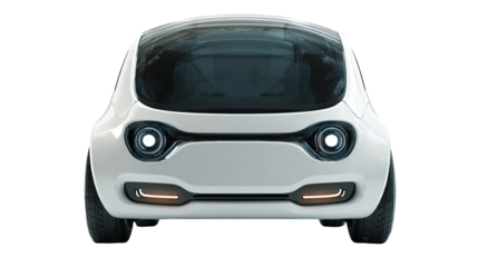 Sleek Autonomous Vehicle on Transparent Background

