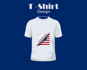 T- Shirt Design with American Flag Reveal