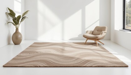Modern Interior with Patterned Rug