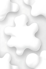 Obraz premium Abstract white forms with fluidic appearance