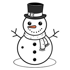 snowman with broom