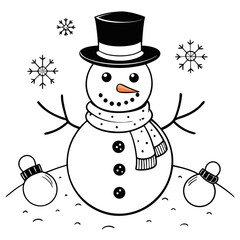 snowman with broom