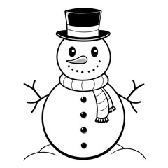 snowman on a white background