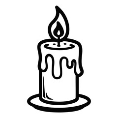vector illustration of a candle