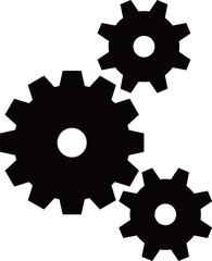 3つの歯車がかみ合うアイコン
