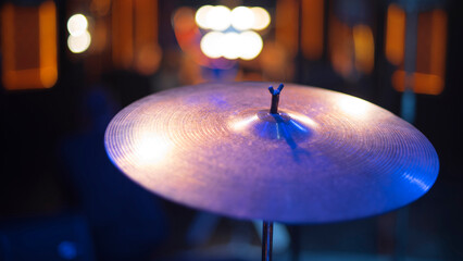 drums on stage before a concert