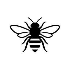 Honey bee silhouette logo icon illustration