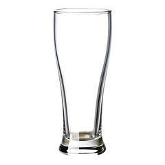 empty beer glass isolated on white background PNG ,AI GENERATED