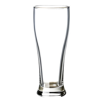 empty beer glass isolated on white background PNG ,AI GENERATED