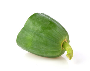 cut green papaya isolated on white backgrond