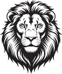 Fototapeta premium Wild lion head vector illustration for tattoo or mascot art
