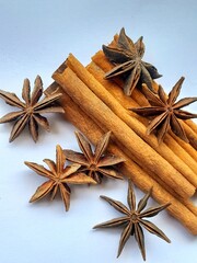 star anise and cinnamon sticks