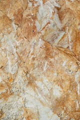 Geological rock formation with rough texture for abstract background or nature concept.