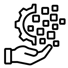 Digital Transformation  Icon Element For Design
