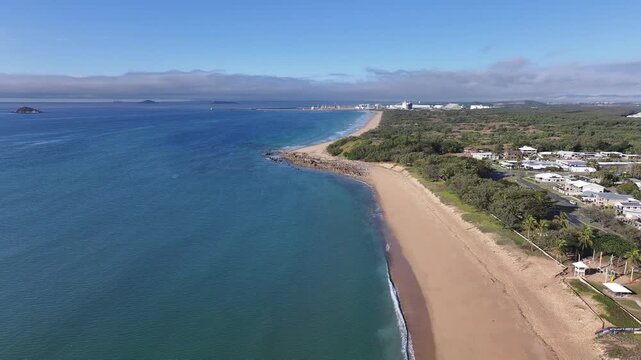 Aerial footage of Slade Point Mackay Queensland Australia