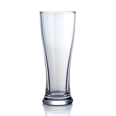empty beer glass isolated on white background PNG ,AI GENERATED