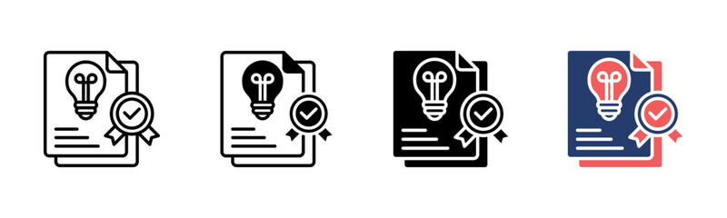 Project Approval icon sheet multiple style collection