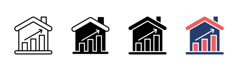 Property Growth icon sheet multiple style collection