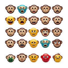 set of cartoon animals