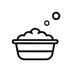 vector illustration of a bathtub with a bubble