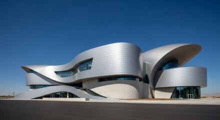 Modern and Curved Architectural Structure with Smooth Lines