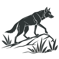 wolf black and white